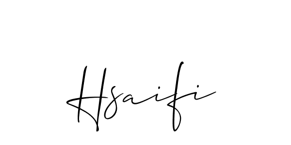 The best way (Allison_Script) to make a short signature is to pick only two or three words in your name. The name Hsaifi include a total of six letters. For converting this name. Hsaifi signature style 2 images and pictures png