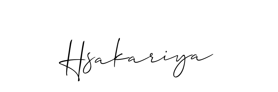 Create a beautiful signature design for name Hsakariya. With this signature (Allison_Script) fonts, you can make a handwritten signature for free. Hsakariya signature style 2 images and pictures png