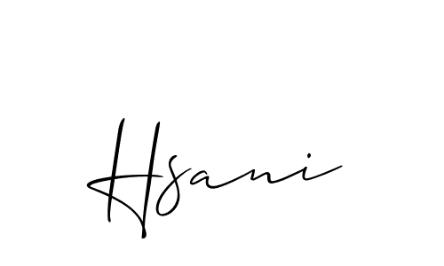 It looks lik you need a new signature style for name Hsani. Design unique handwritten (Allison_Script) signature with our free signature maker in just a few clicks. Hsani signature style 2 images and pictures png