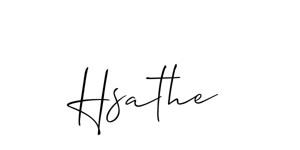 Hsathe stylish signature style. Best Handwritten Sign (Allison_Script) for my name. Handwritten Signature Collection Ideas for my name Hsathe. Hsathe signature style 2 images and pictures png