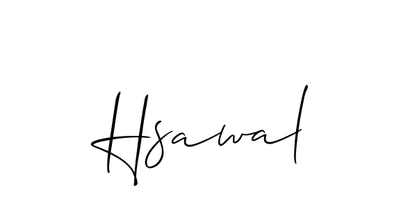 Create a beautiful signature design for name Hsawal. With this signature (Allison_Script) fonts, you can make a handwritten signature for free. Hsawal signature style 2 images and pictures png