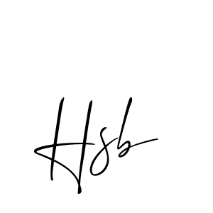 Best and Professional Signature Style for Hsb. Allison_Script Best Signature Style Collection. Hsb signature style 2 images and pictures png