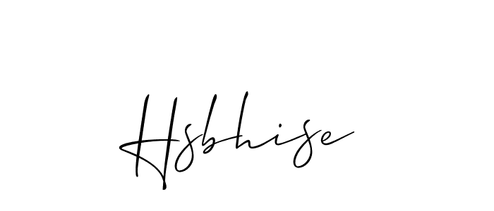 How to Draw Hsbhise signature style? Allison_Script is a latest design signature styles for name Hsbhise. Hsbhise signature style 2 images and pictures png