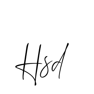 It looks lik you need a new signature style for name Hsd. Design unique handwritten (Allison_Script) signature with our free signature maker in just a few clicks. Hsd signature style 2 images and pictures png