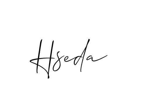 Make a short Hseda signature style. Manage your documents anywhere anytime using Allison_Script. Create and add eSignatures, submit forms, share and send files easily. Hseda signature style 2 images and pictures png