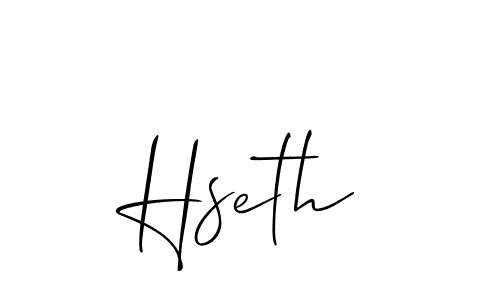 Allison_Script is a professional signature style that is perfect for those who want to add a touch of class to their signature. It is also a great choice for those who want to make their signature more unique. Get Hseth name to fancy signature for free. Hseth signature style 2 images and pictures png