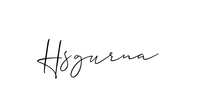 It looks lik you need a new signature style for name Hsgurna. Design unique handwritten (Allison_Script) signature with our free signature maker in just a few clicks. Hsgurna signature style 2 images and pictures png