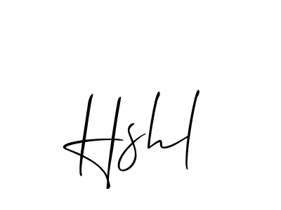 Allison_Script is a professional signature style that is perfect for those who want to add a touch of class to their signature. It is also a great choice for those who want to make their signature more unique. Get Hshl name to fancy signature for free. Hshl signature style 2 images and pictures png
