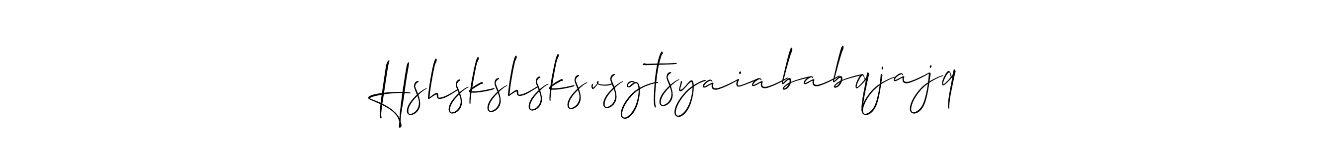 How to make Hshskshsksvsgtsyaiababqjajq signature? Allison_Script is a professional autograph style. Create handwritten signature for Hshskshsksvsgtsyaiababqjajq name. Hshskshsksvsgtsyaiababqjajq signature style 2 images and pictures png