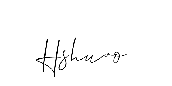 Design your own signature with our free online signature maker. With this signature software, you can create a handwritten (Allison_Script) signature for name Hshuvo. Hshuvo signature style 2 images and pictures png