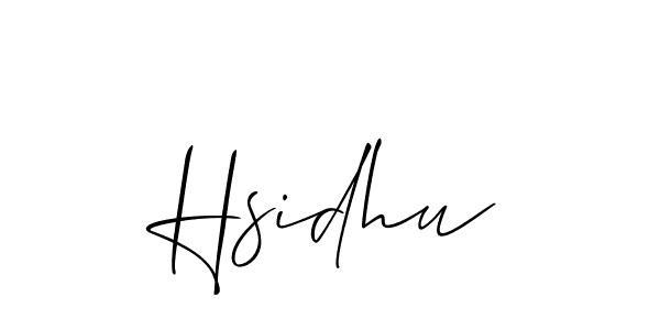You should practise on your own different ways (Allison_Script) to write your name (Hsidhu) in signature. don't let someone else do it for you. Hsidhu signature style 2 images and pictures png