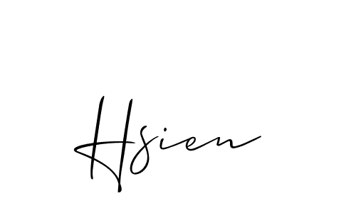 How to make Hsien name signature. Use Allison_Script style for creating short signs online. This is the latest handwritten sign. Hsien signature style 2 images and pictures png