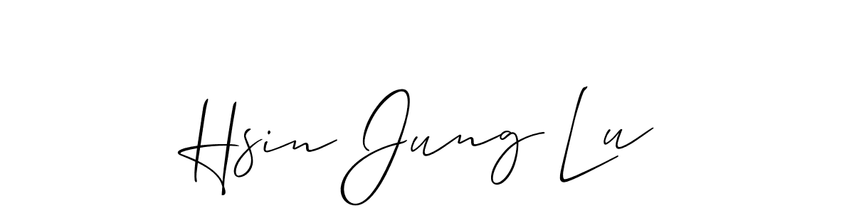 Design your own signature with our free online signature maker. With this signature software, you can create a handwritten (Allison_Script) signature for name Hsin Jung Lu. Hsin Jung Lu signature style 2 images and pictures png