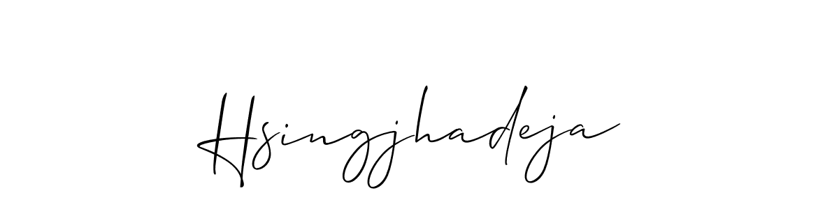 Make a short Hsingjhadeja signature style. Manage your documents anywhere anytime using Allison_Script. Create and add eSignatures, submit forms, share and send files easily. Hsingjhadeja signature style 2 images and pictures png