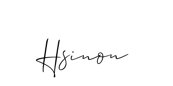 How to Draw Hsinon signature style? Allison_Script is a latest design signature styles for name Hsinon. Hsinon signature style 2 images and pictures png