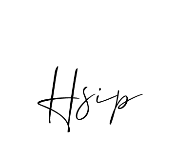 It looks lik you need a new signature style for name Hsip. Design unique handwritten (Allison_Script) signature with our free signature maker in just a few clicks. Hsip signature style 2 images and pictures png