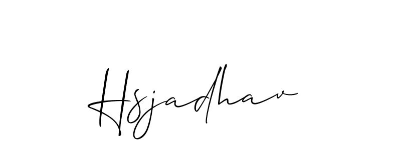 It looks lik you need a new signature style for name Hsjadhav. Design unique handwritten (Allison_Script) signature with our free signature maker in just a few clicks. Hsjadhav signature style 2 images and pictures png