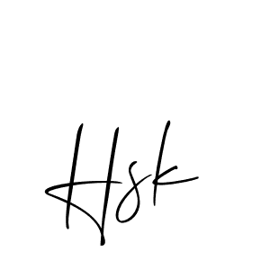 How to make Hsk name signature. Use Allison_Script style for creating short signs online. This is the latest handwritten sign. Hsk signature style 2 images and pictures png