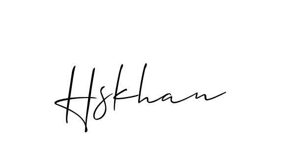 Make a beautiful signature design for name Hskhan. Use this online signature maker to create a handwritten signature for free. Hskhan signature style 2 images and pictures png