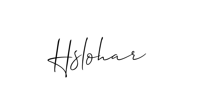 Also You can easily find your signature by using the search form. We will create Hslohar name handwritten signature images for you free of cost using Allison_Script sign style. Hslohar signature style 2 images and pictures png