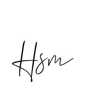 Make a beautiful signature design for name Hsm. Use this online signature maker to create a handwritten signature for free. Hsm signature style 2 images and pictures png