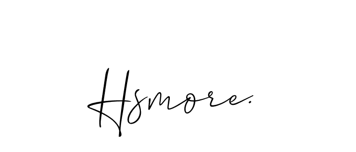 You should practise on your own different ways (Allison_Script) to write your name (Hsmore.) in signature. don't let someone else do it for you. Hsmore. signature style 2 images and pictures png