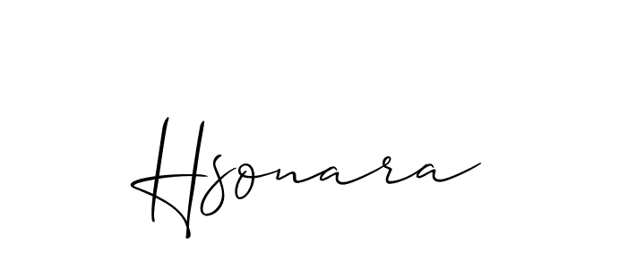 How to make Hsonara name signature. Use Allison_Script style for creating short signs online. This is the latest handwritten sign. Hsonara signature style 2 images and pictures png