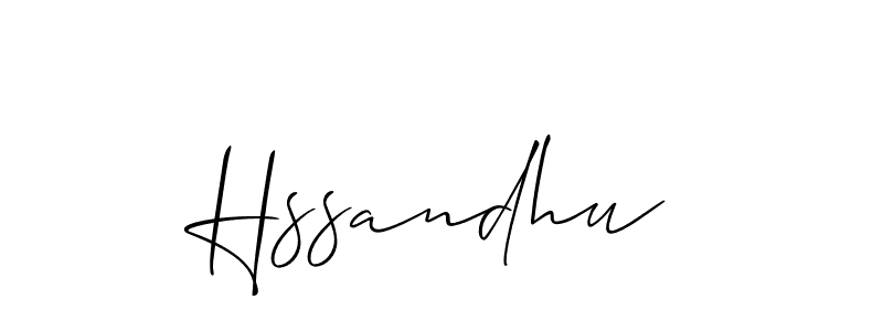 Make a beautiful signature design for name Hssandhu. Use this online signature maker to create a handwritten signature for free. Hssandhu signature style 2 images and pictures png