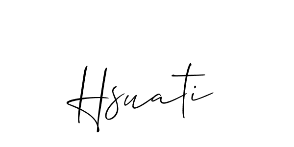 Also we have Hsuati name is the best signature style. Create professional handwritten signature collection using Allison_Script autograph style. Hsuati signature style 2 images and pictures png