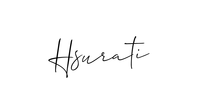 Create a beautiful signature design for name Hsurati. With this signature (Allison_Script) fonts, you can make a handwritten signature for free. Hsurati signature style 2 images and pictures png