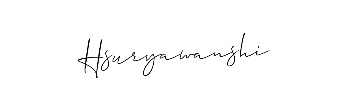 How to make Hsuryawanshi signature? Allison_Script is a professional autograph style. Create handwritten signature for Hsuryawanshi name. Hsuryawanshi signature style 2 images and pictures png