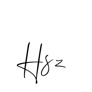 Also we have Hsz name is the best signature style. Create professional handwritten signature collection using Allison_Script autograph style. Hsz signature style 2 images and pictures png
