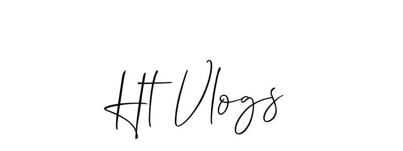 Design your own signature with our free online signature maker. With this signature software, you can create a handwritten (Allison_Script) signature for name Ht Vlogs. Ht Vlogs signature style 2 images and pictures png