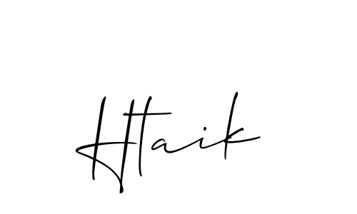 It looks lik you need a new signature style for name Htaik. Design unique handwritten (Allison_Script) signature with our free signature maker in just a few clicks. Htaik signature style 2 images and pictures png