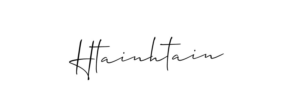 You should practise on your own different ways (Allison_Script) to write your name (Htainhtain) in signature. don't let someone else do it for you. Htainhtain signature style 2 images and pictures png