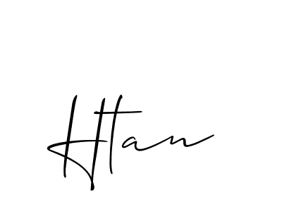 Similarly Allison_Script is the best handwritten signature design. Signature creator online .You can use it as an online autograph creator for name Htan. Htan signature style 2 images and pictures png