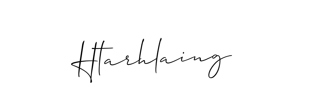 How to make Htarhlaing name signature. Use Allison_Script style for creating short signs online. This is the latest handwritten sign. Htarhlaing signature style 2 images and pictures png