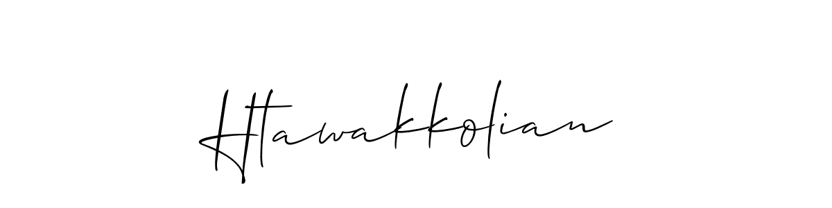 How to make Htawakkolian signature? Allison_Script is a professional autograph style. Create handwritten signature for Htawakkolian name. Htawakkolian signature style 2 images and pictures png