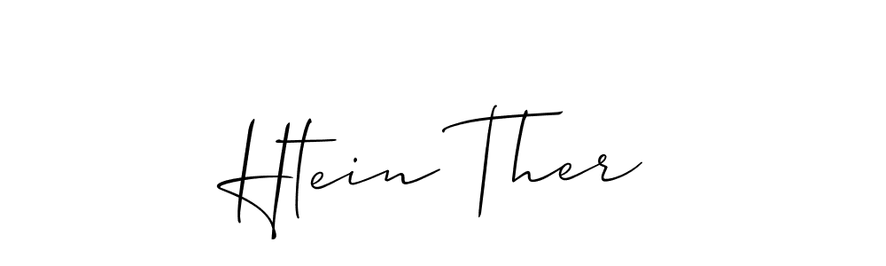 Use a signature maker to create a handwritten signature online. With this signature software, you can design (Allison_Script) your own signature for name Htein Ther. Htein Ther signature style 2 images and pictures png