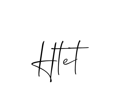 Make a short Htet signature style. Manage your documents anywhere anytime using Allison_Script. Create and add eSignatures, submit forms, share and send files easily. Htet signature style 2 images and pictures png