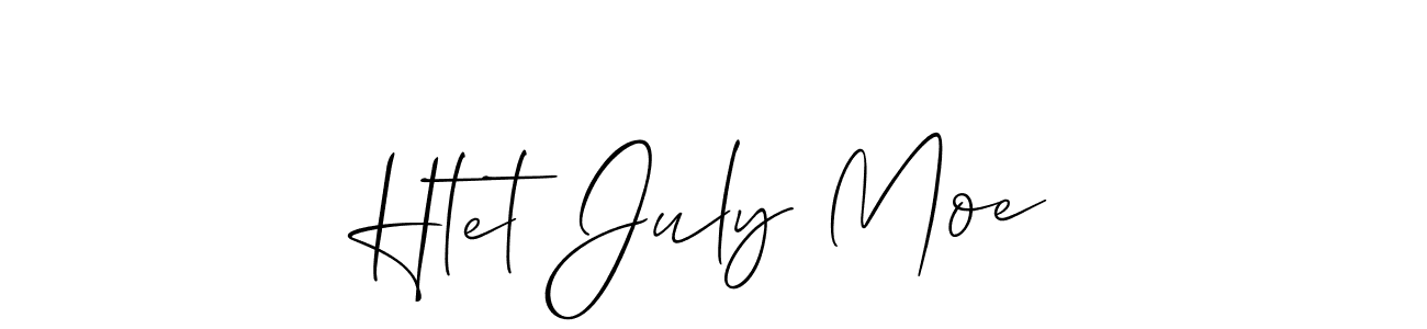 Design your own signature with our free online signature maker. With this signature software, you can create a handwritten (Allison_Script) signature for name Htet July Moe. Htet July Moe signature style 2 images and pictures png