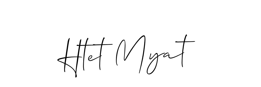 How to make Htet Myat signature? Allison_Script is a professional autograph style. Create handwritten signature for Htet Myat name. Htet Myat signature style 2 images and pictures png