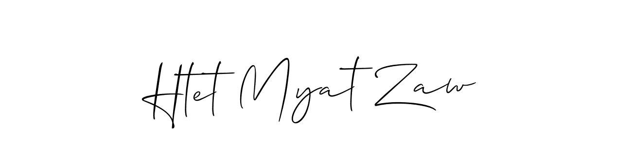 Design your own signature with our free online signature maker. With this signature software, you can create a handwritten (Allison_Script) signature for name Htet Myat Zaw. Htet Myat Zaw signature style 2 images and pictures png