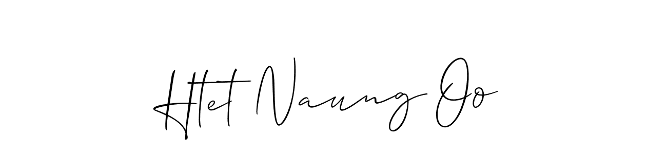 How to make Htet Naung Oo signature? Allison_Script is a professional autograph style. Create handwritten signature for Htet Naung Oo name. Htet Naung Oo signature style 2 images and pictures png