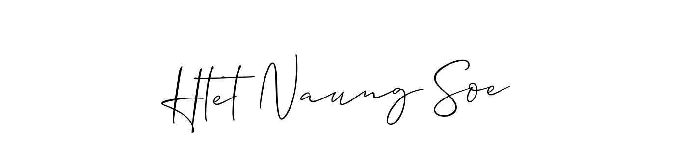 Make a beautiful signature design for name Htet Naung Soe. With this signature (Allison_Script) style, you can create a handwritten signature for free. Htet Naung Soe signature style 2 images and pictures png