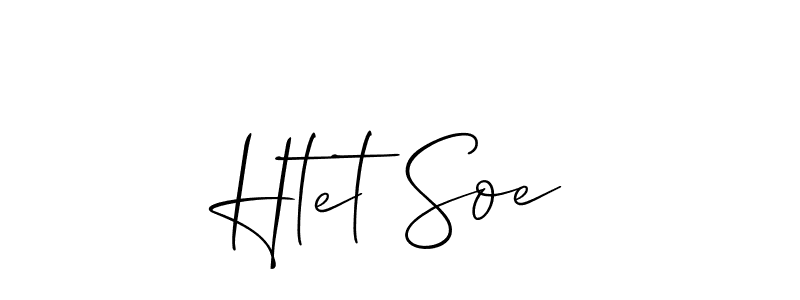 Allison_Script is a professional signature style that is perfect for those who want to add a touch of class to their signature. It is also a great choice for those who want to make their signature more unique. Get Htet Soe name to fancy signature for free. Htet Soe signature style 2 images and pictures png