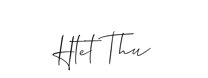 How to Draw Htet Thu signature style? Allison_Script is a latest design signature styles for name Htet Thu. Htet Thu signature style 2 images and pictures png