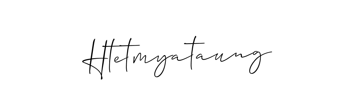 Similarly Allison_Script is the best handwritten signature design. Signature creator online .You can use it as an online autograph creator for name Htetmyataung. Htetmyataung signature style 2 images and pictures png