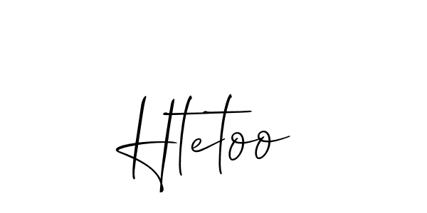 The best way (Allison_Script) to make a short signature is to pick only two or three words in your name. The name Htetoo include a total of six letters. For converting this name. Htetoo signature style 2 images and pictures png