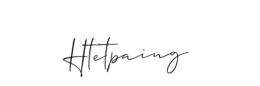 How to make Htetpaing signature? Allison_Script is a professional autograph style. Create handwritten signature for Htetpaing name. Htetpaing signature style 2 images and pictures png